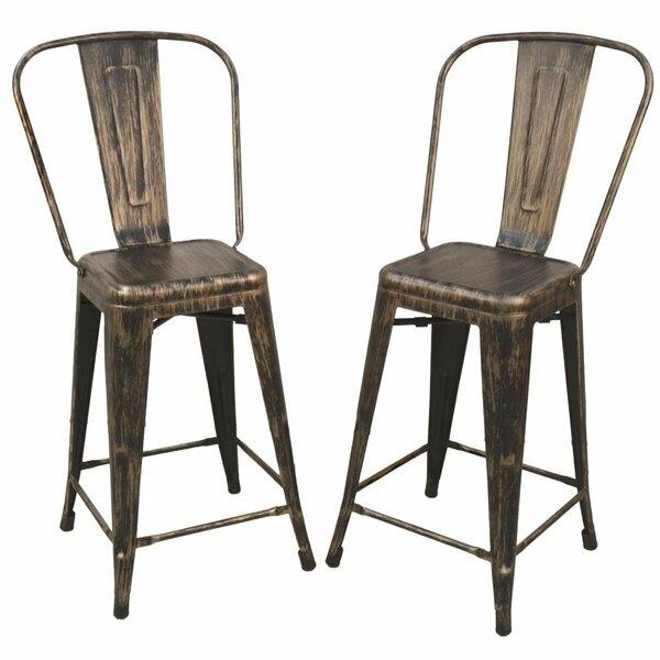 Carolina Cottage 24 in. Adeline Counter Stool, Antique Copper TH-1001-24F ACOP